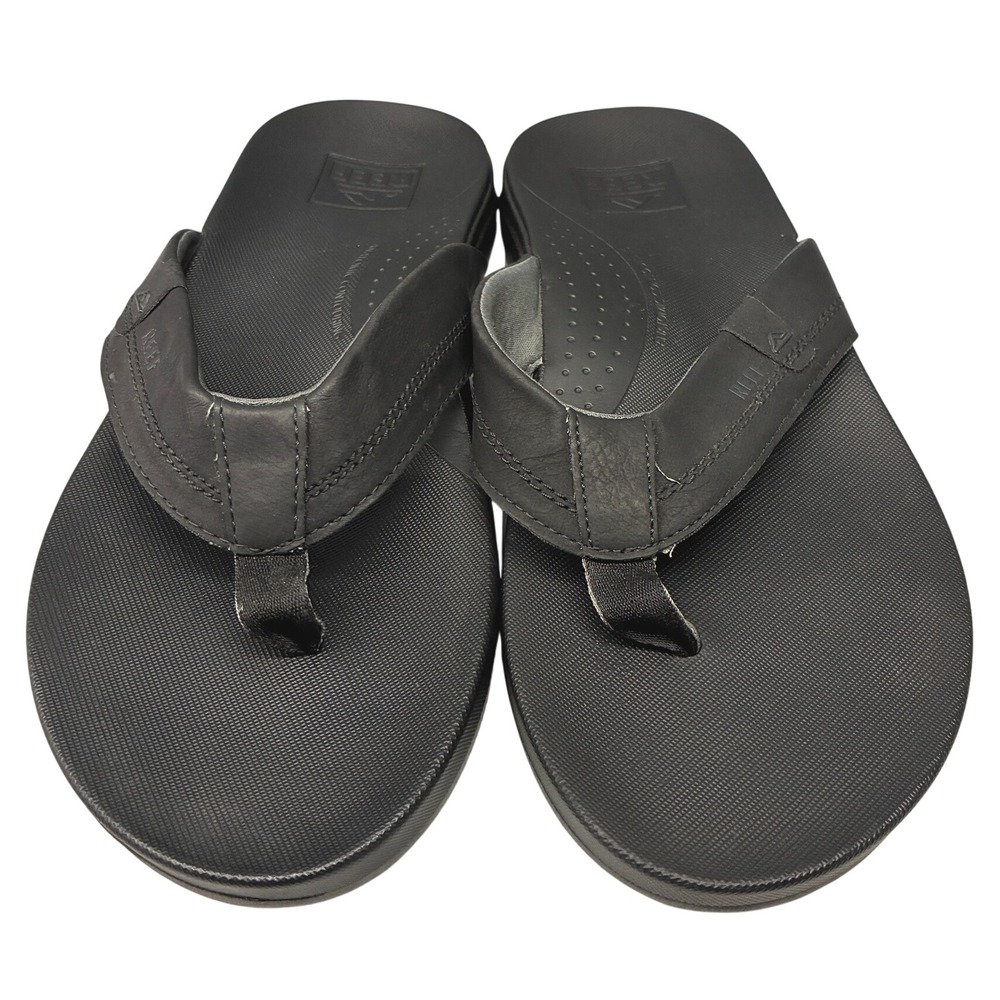 Reef Cushion Spring Flip Flop Sandals Mens 10 Black Thong Slide Beach Comfort